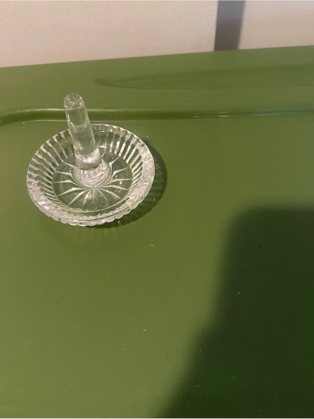 Waterford Crystal Glass Clear Ring Holder Round Trinket Dish Handmade Ireland